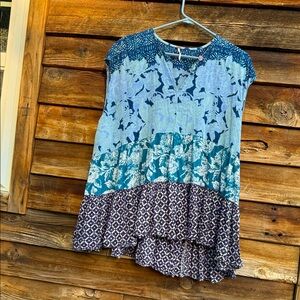 Free people Bohemian Patchwork Top